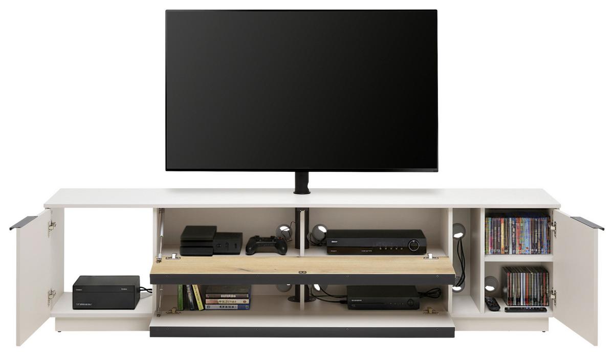 TV-Element Neo vč. LED dekor dub/kašmír - barvy dubu/černá, Moderní, kov/kompozitní dřevo (210/53/40cm) - Mömax