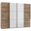 Schwebetürenschrank B: 300 Cm Level 36c Weiß/eiche Dekor - Eichefarben/Weiß, MODERN, Holzwerkstoff (300/236/65cm) - MID.YOU
