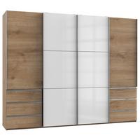 Schwebetürenschrank B: 300 Cm Level 36c Weiß/eiche Dekor - Eichefarben/Weiß, MODERN, Holzwerkstoff (300/236/65cm) - MID.YOU