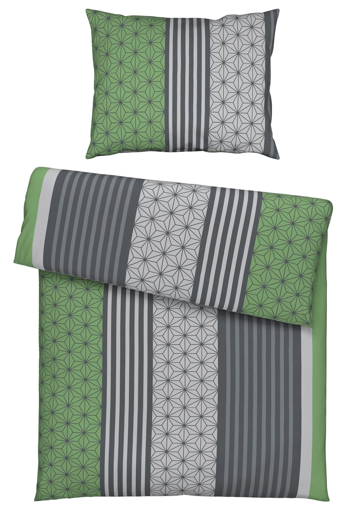 Ágyneműhuzat-garnitúra Anni *top Ár* - szürke/zöld, Konventionell, textil - Best Price