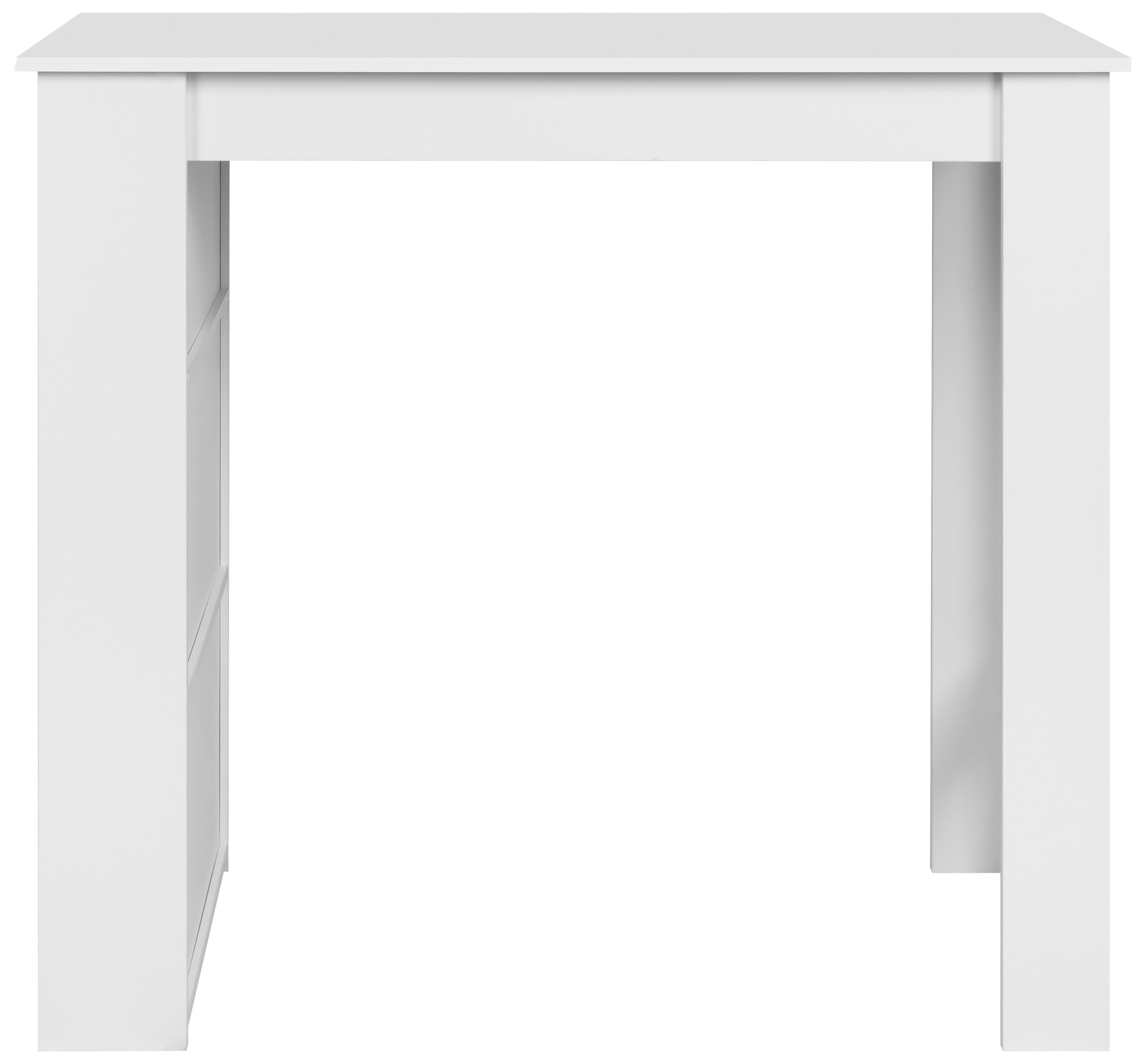 Bartisch Ostersund Melamin Weiß Dekor, B: 120 cm - Weiß, Basics, Holzwerkstoff (120/107/60cm)