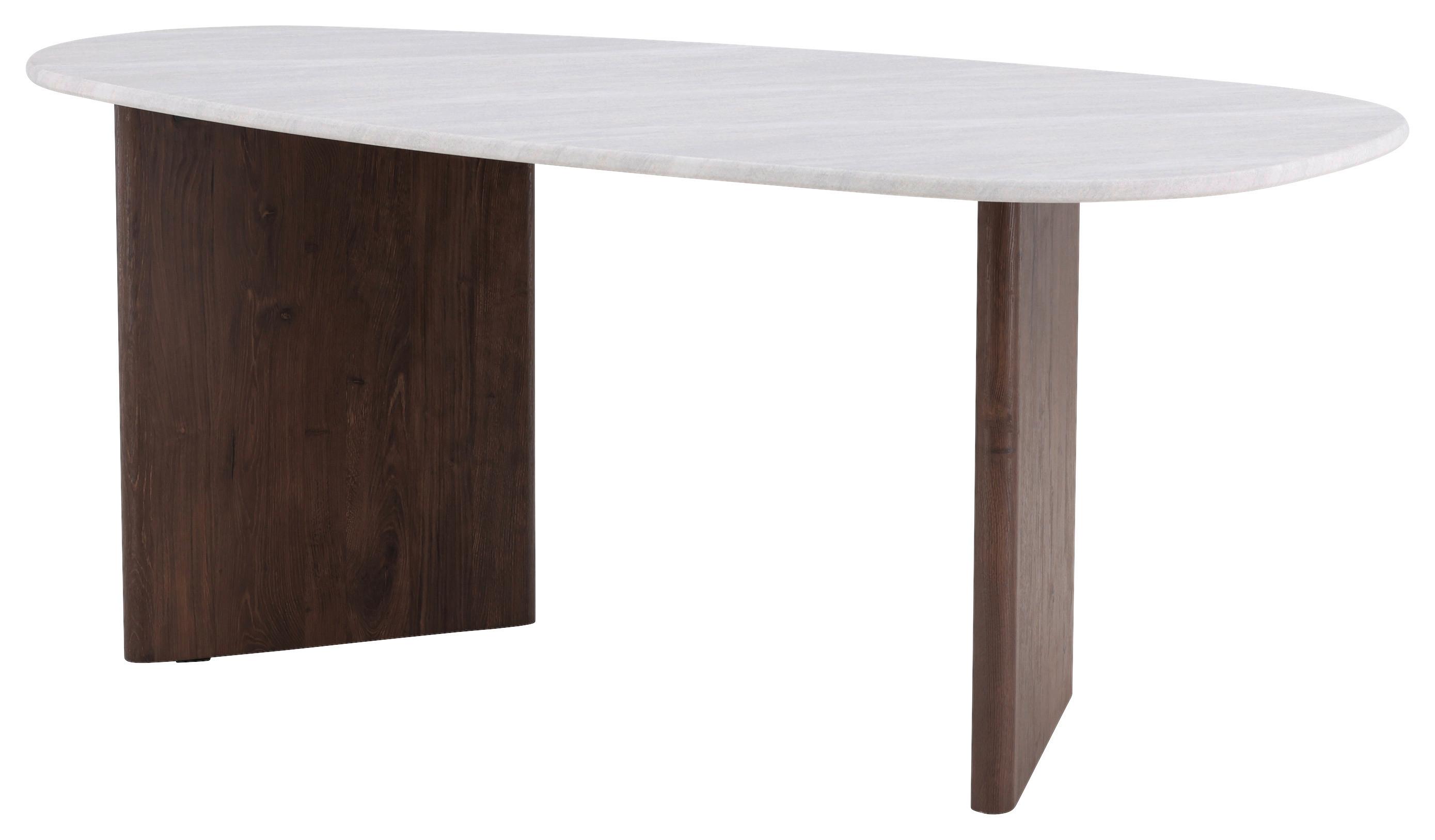 Esstisch Grönvik - Hellgrau/Mokka, Design, Holzwerkstoff (180/90/75cm) - Livetastic
