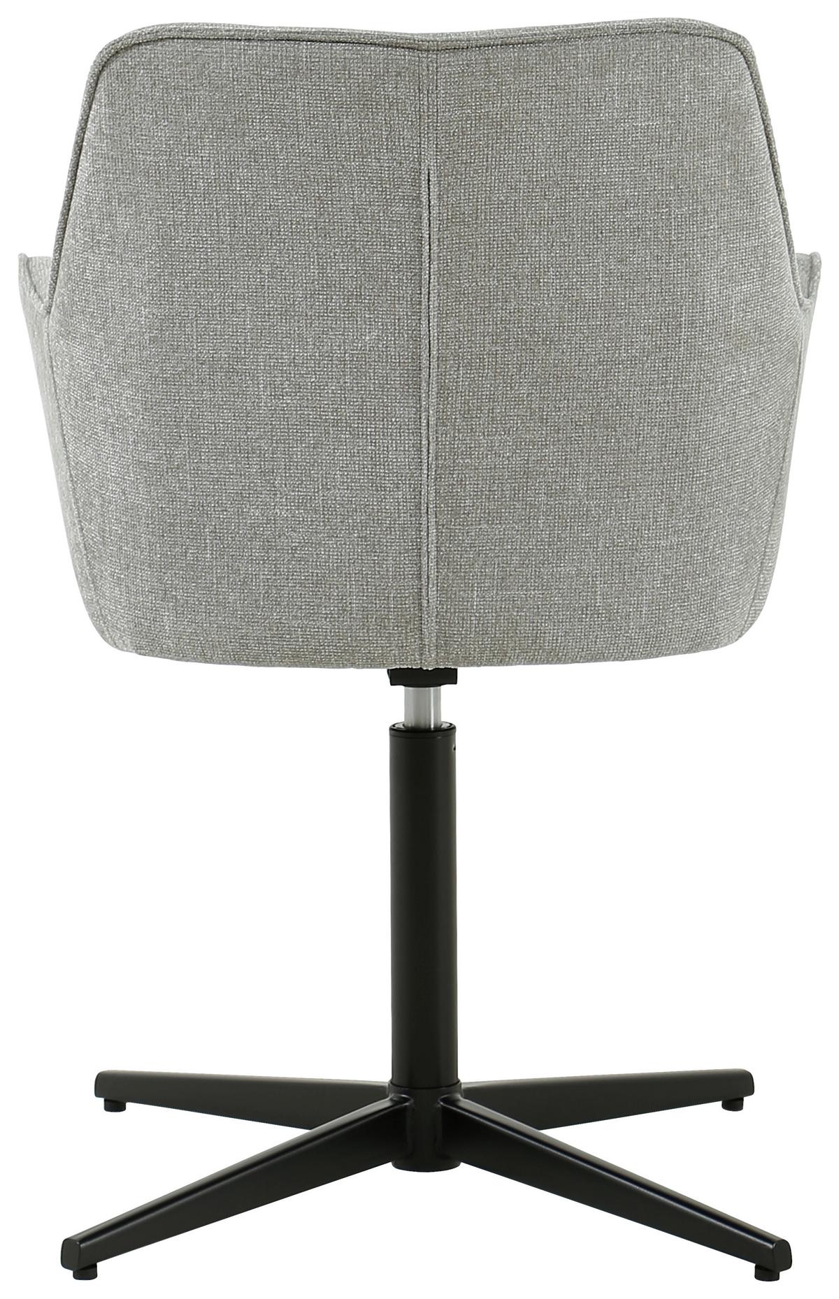 Armlehnstuhl Pat Taupe, Sitzfl. 360° drehbar - Taupe/Schwarz, KONVENTIONELL, Holz/Textil (60/86.5/61cm) - MID.YOU