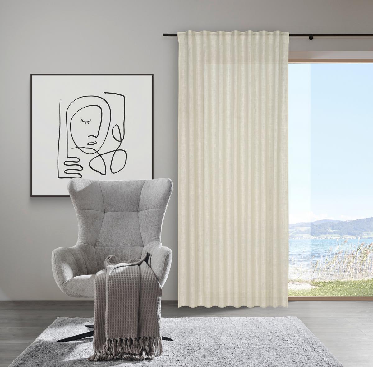 HOTOVÝ ZÁVĚS LINA - zelená, textil (140/255cm) - Premium Living