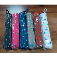 Esernyő Színes Pöttyös - pink/fekete, Basics, műanyag/textil