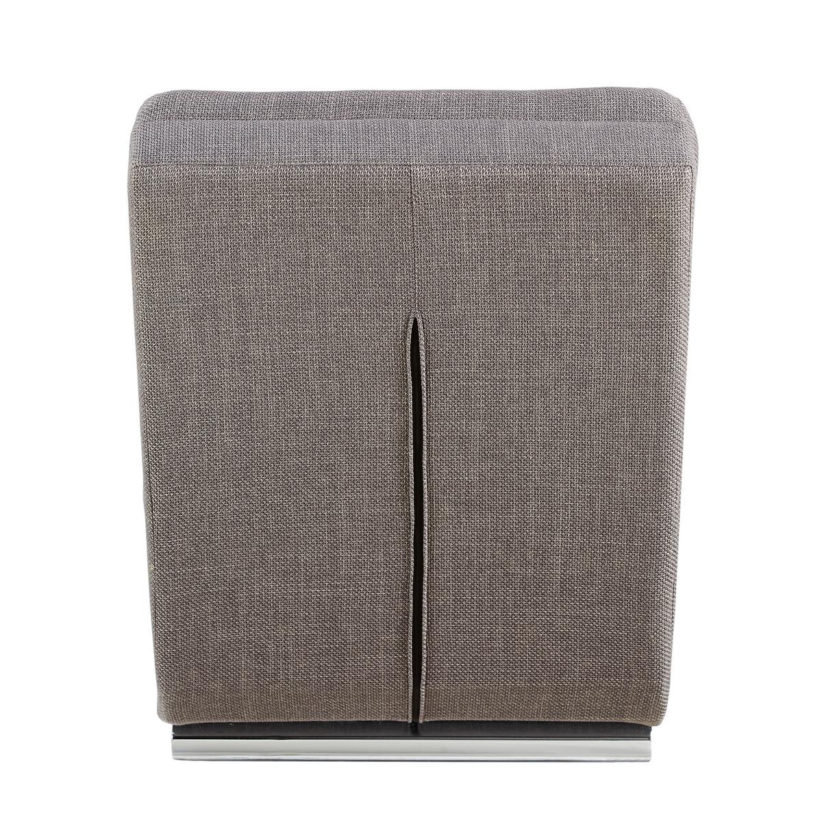 Relaxliege Chaiselongue, Grau B: 170 Cm - Chromfarben/Grau, MODERN, Textil (170/82/60cm) - Livetastic