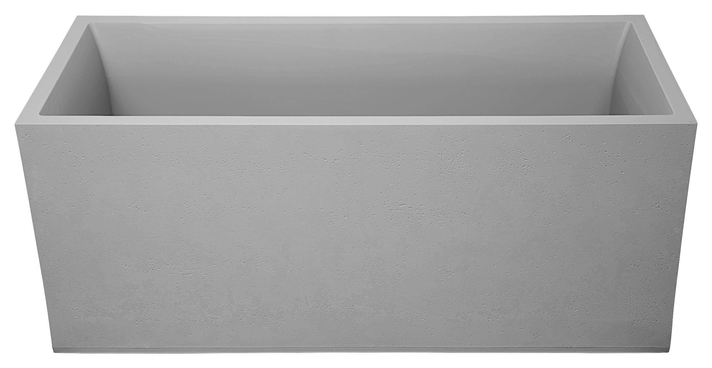 Pflanztopf Basalt Kunststoff Betonoptik Grau - Grau, Basics, Kunststoff (100/43/40cm)