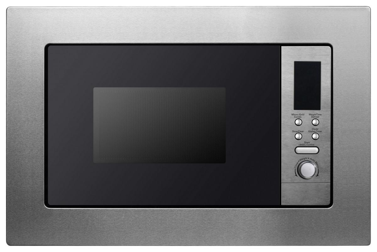 Einbaumikrowelle Respekta Nadia - Edelstahlfarben, Trend, Glas/Metall (59,5/38,8/34,4cm) - Respekta