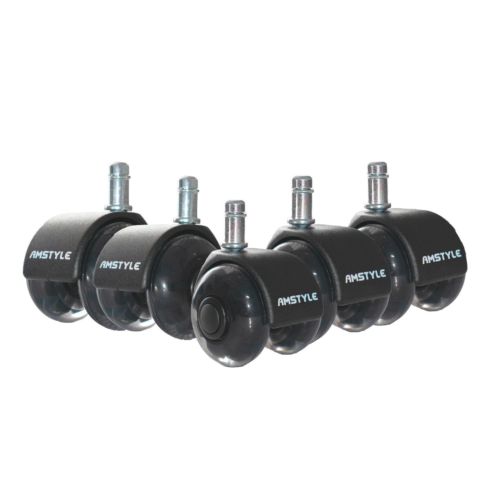 Drehstuhlrolle Schwarz B: 5 cm - Schwarz, Design, Kunststoff (5/8/5cm) - Livetastic