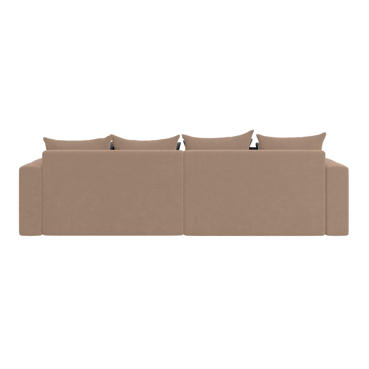 Big Sofa Mit Schlaffunktion Hanna B: 280 Cm Taupe - Taupe/Schwarz, MODERN, Textil (280/87/145cm)
