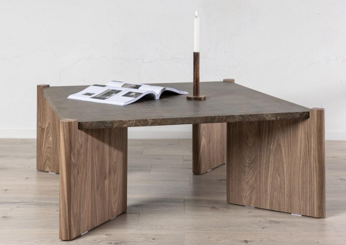 Couchtisch Rogaland Braun/Beige B: 100 cm - Beige/Braun, Design, Holz/Holzwerkstoff (100/100/40cm) - Livetastic