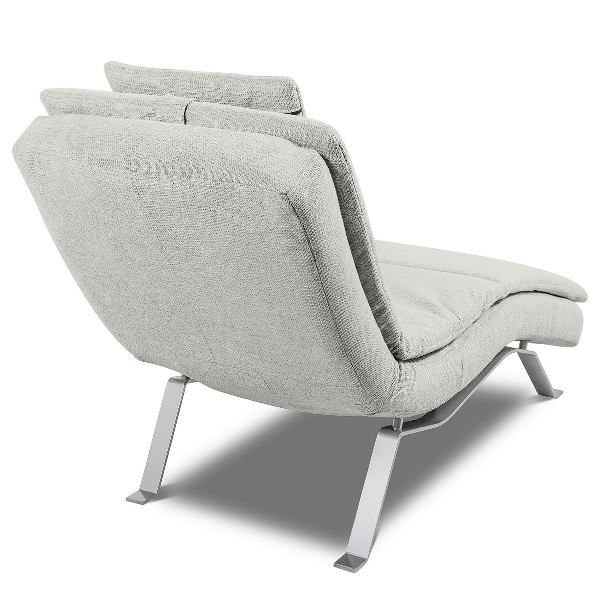 RELAXLIEGE Grau B: 65 cm - Silberfarben/Grau, Design, Textil (65/95/171cm) - Celina Home