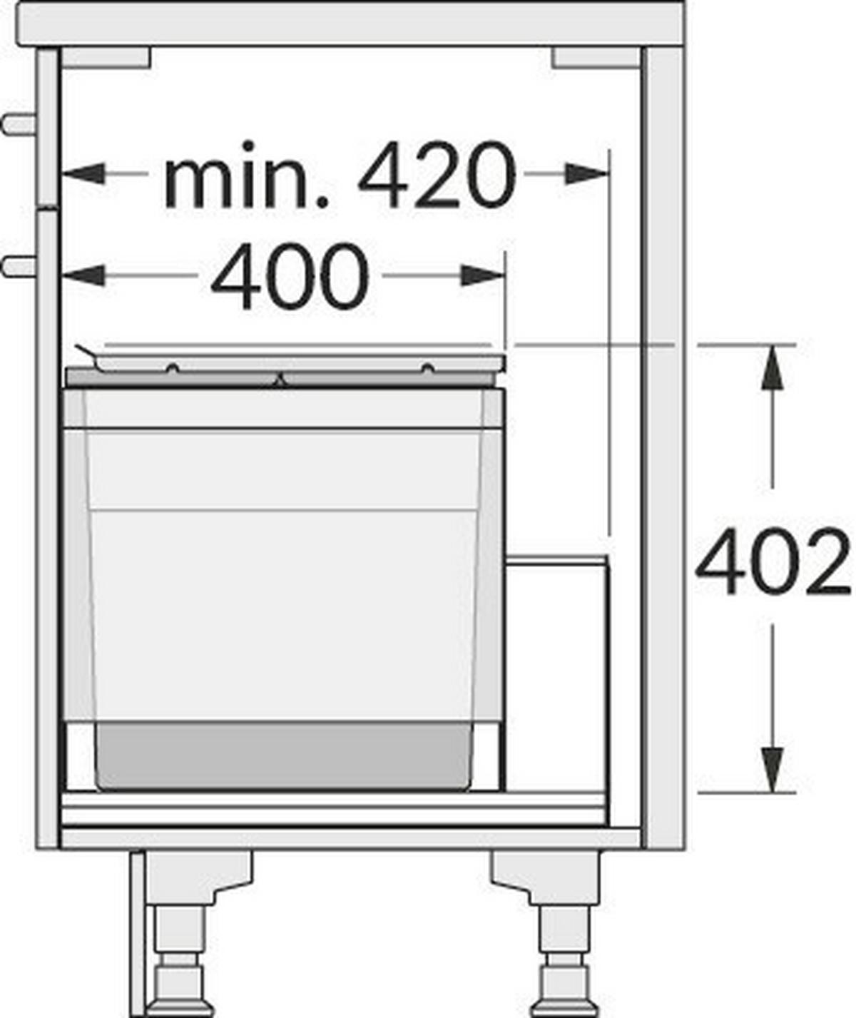 ABFALLSAMMLER TRIPLE XL 50 - Dunkelgrau, Basics, Kunststoff/Metall (50/40,2/40cm) - HKT