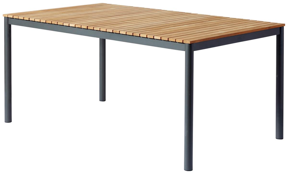 Gartentisch Mood Teakholz/Metall L 167,5 cm - Anthrazit/Teakfarben, KONVENTIONELL, Holz/Metall (167,5/100/74cm) - Gardenson