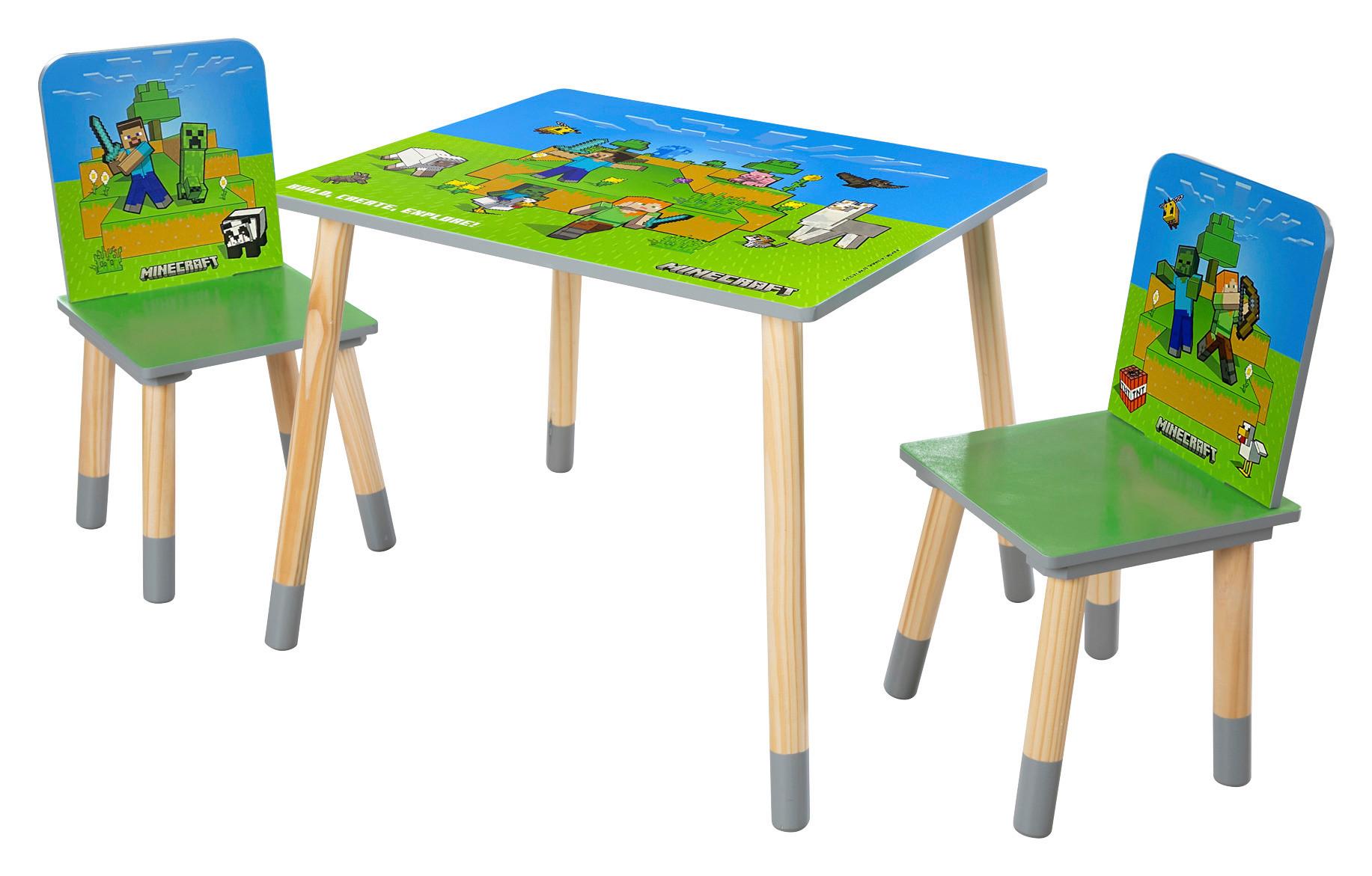 Kindersitzgruppe Minecraft - Multicolor, MODERN, Holz/Holzwerkstoff (60/50/49cm) - Minecraft