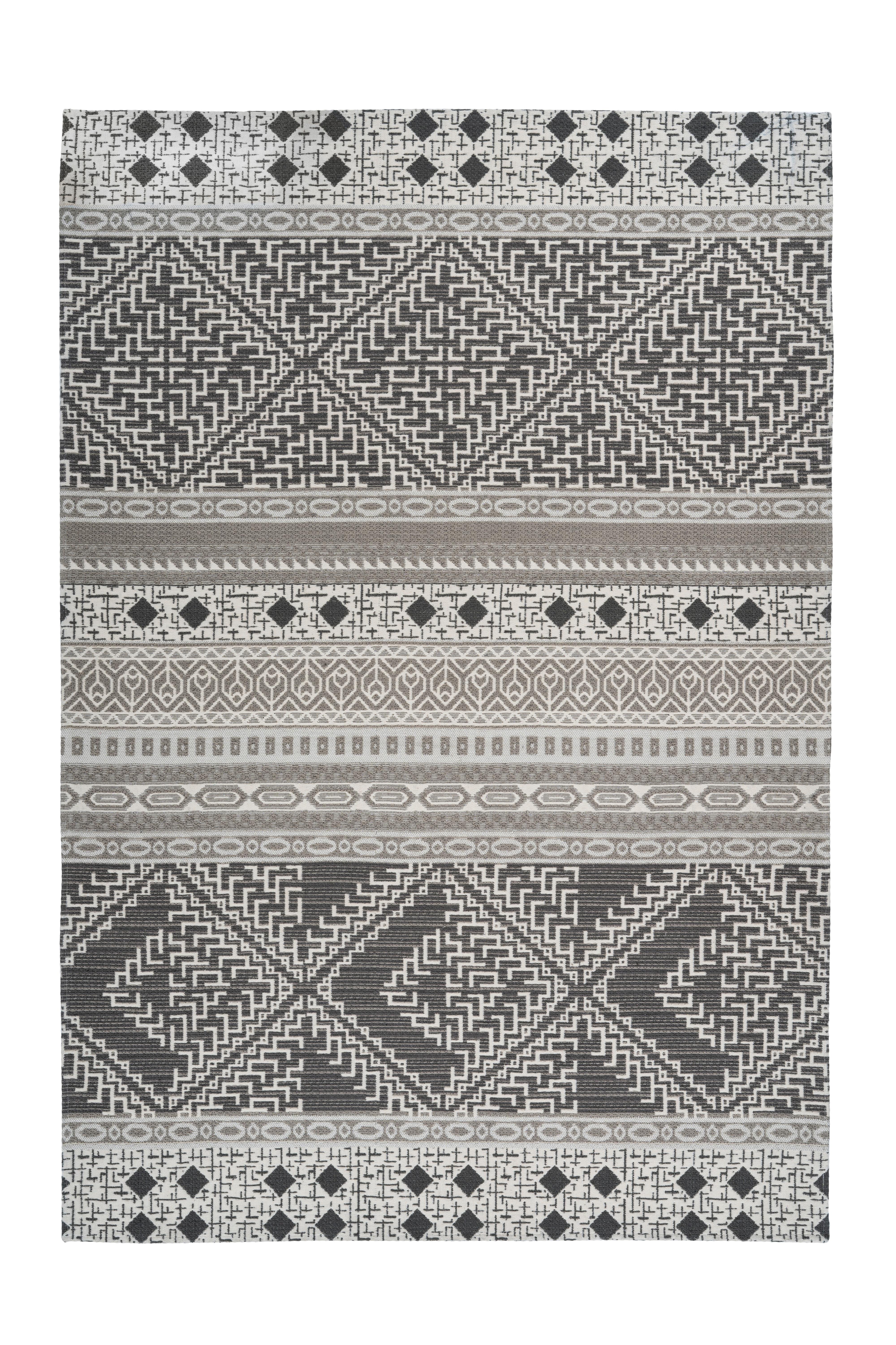 Webteppich Creme/Taupe Yoga 80x150 cm