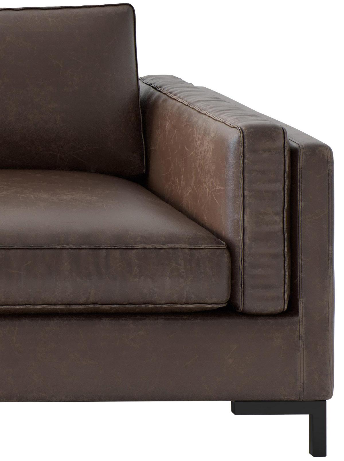 Ecksofa Packo Kastanienfarben S: 160x265 cm - Kastanienfarben/Schwarz, Design, Textil (160/265cm) - Livetastic