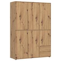 Kleiderschrank Zapato Eichefarben B: 137cm - Eiche Artisan, MODERN, Holzwerkstoff (137/199,9/55cm)