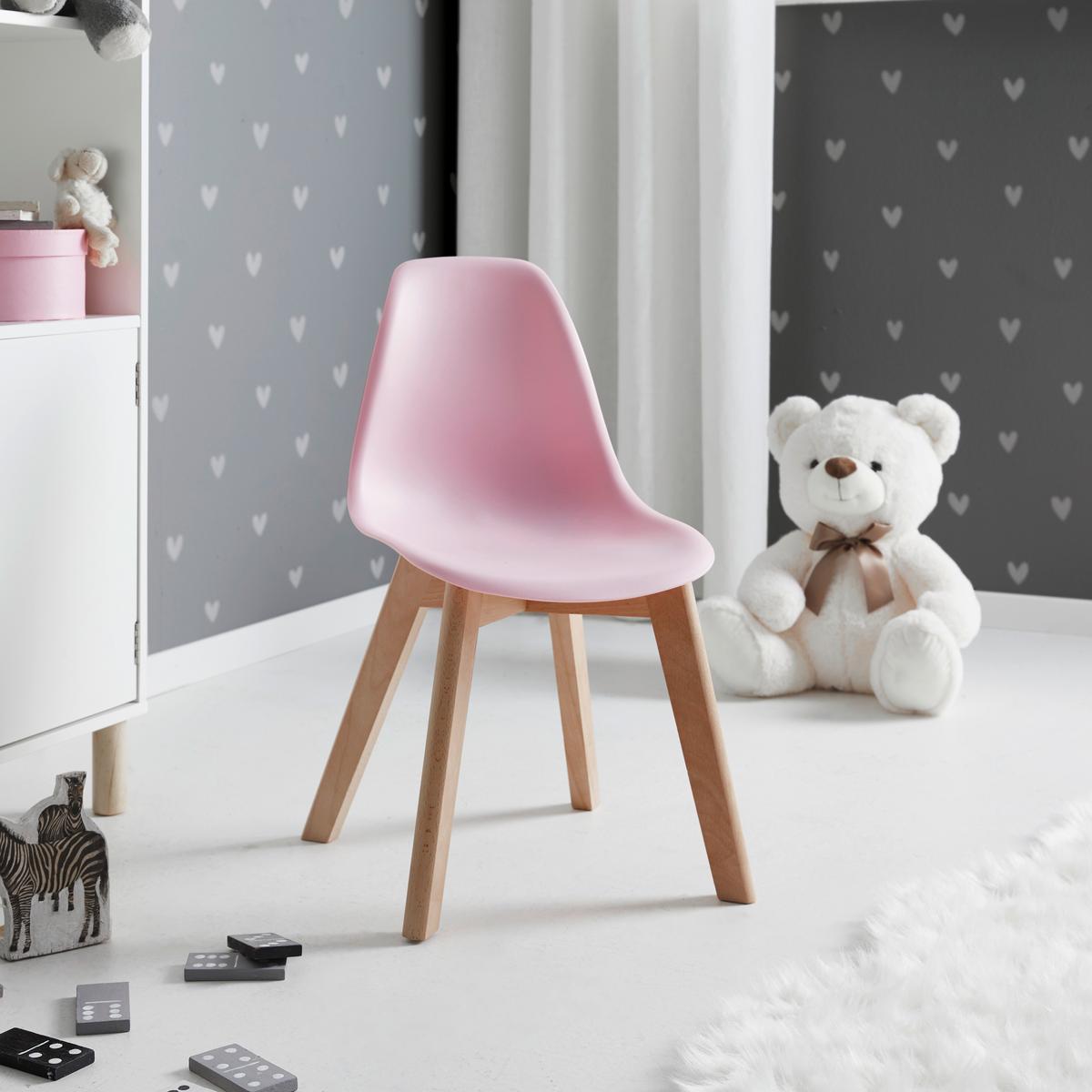 Dětská židle Tibby - růžová, Moderní, dřevo/plast (30/58/34cm) - P & B