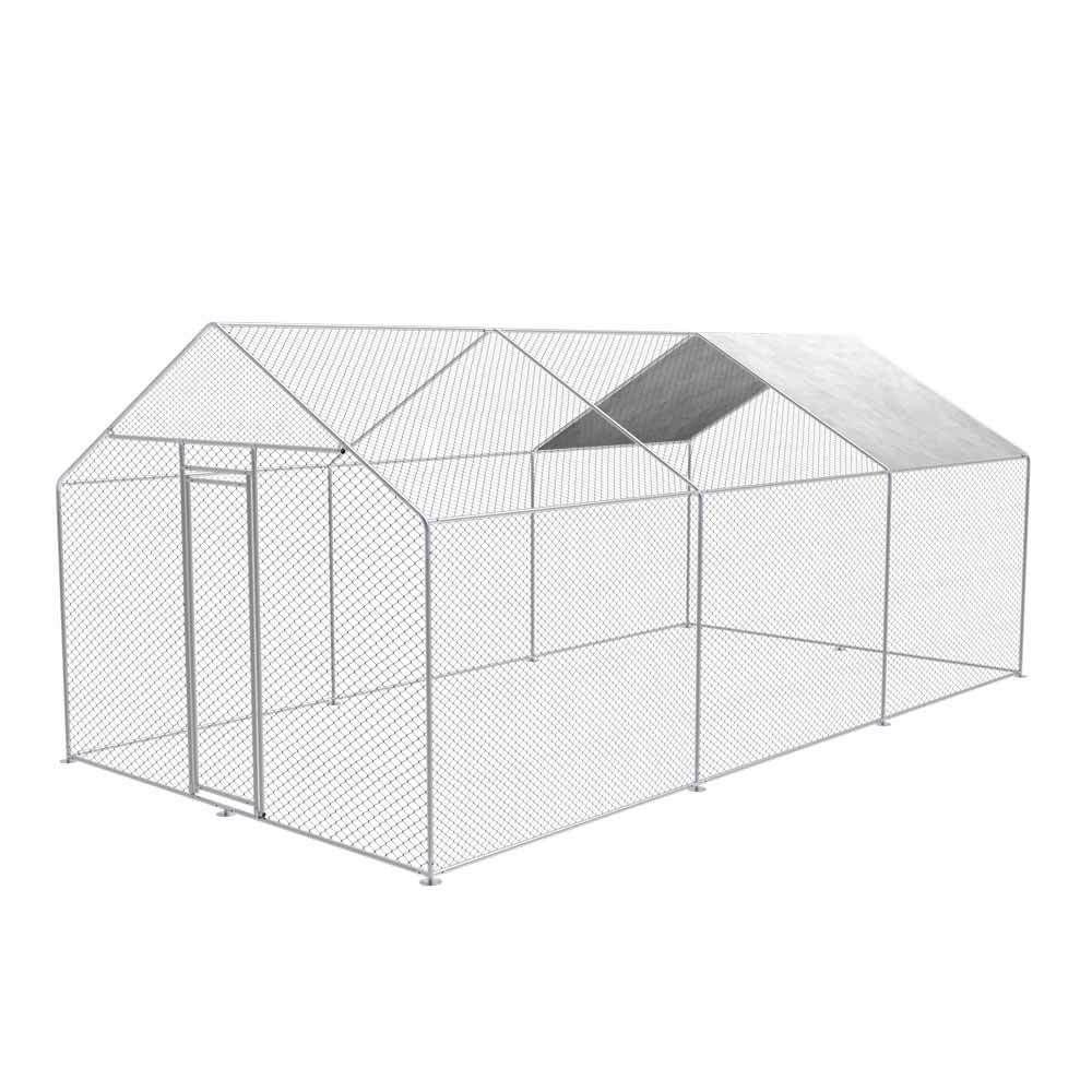 Heimtiergehege Zi-cr362 600x250x300 Cm Verzinkte Rohre - Grau, Basics, Metall (600/250/300cm) - Zipper