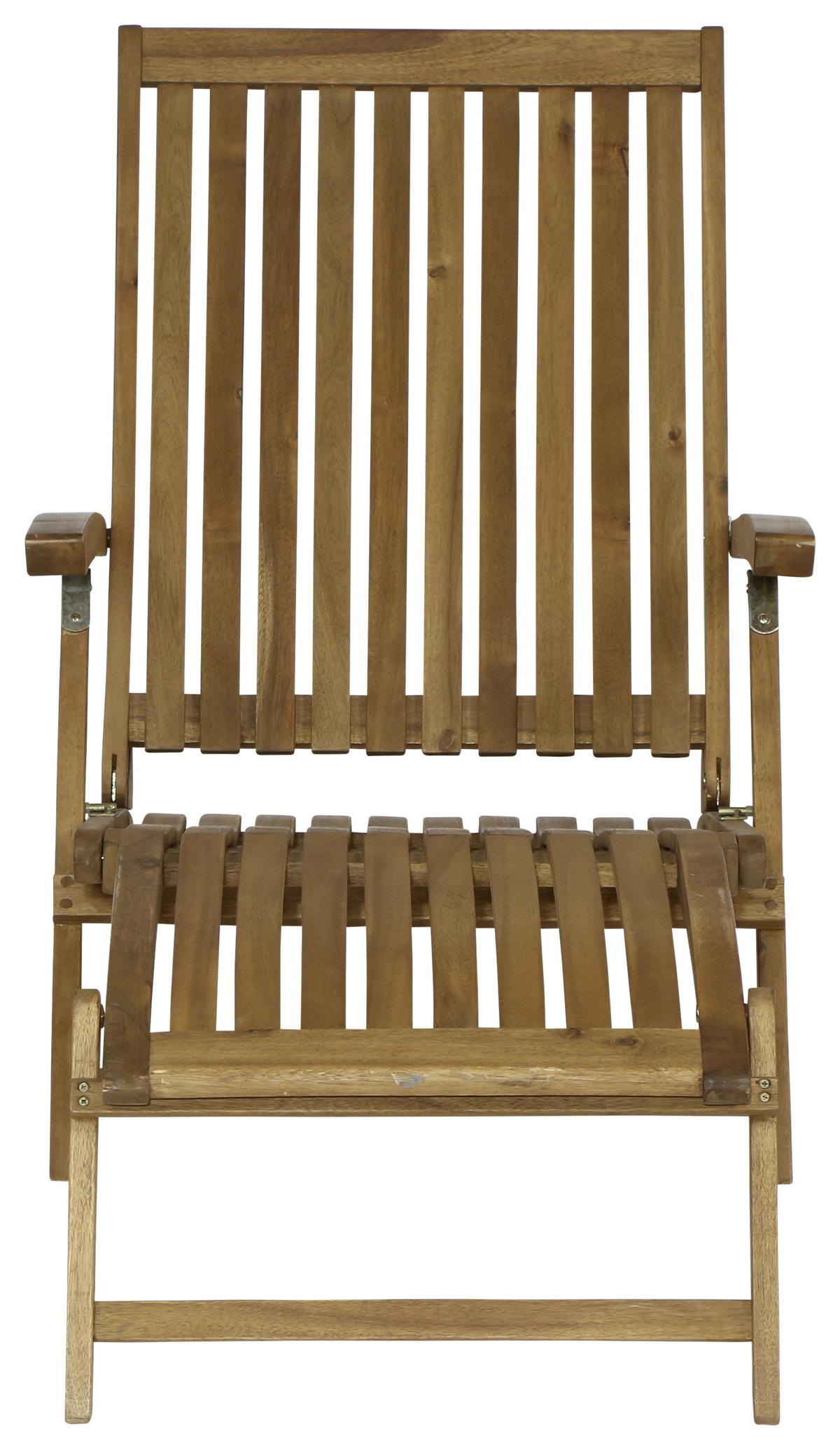 Bäderliege Paleros Echtholz Akazie Verstellbar - Akaziefarben, KONVENTIONELL, Holz (60/90/147cm) - Siena Garden