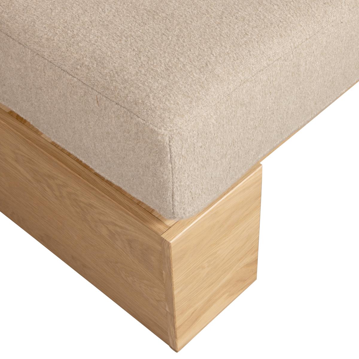 Sitzbank Eat-Up Eichefarben/Beige B: 110cm - Eichefarben/Beige, MODERN, Holz/Textil (110/84/67cm) - Livetastic