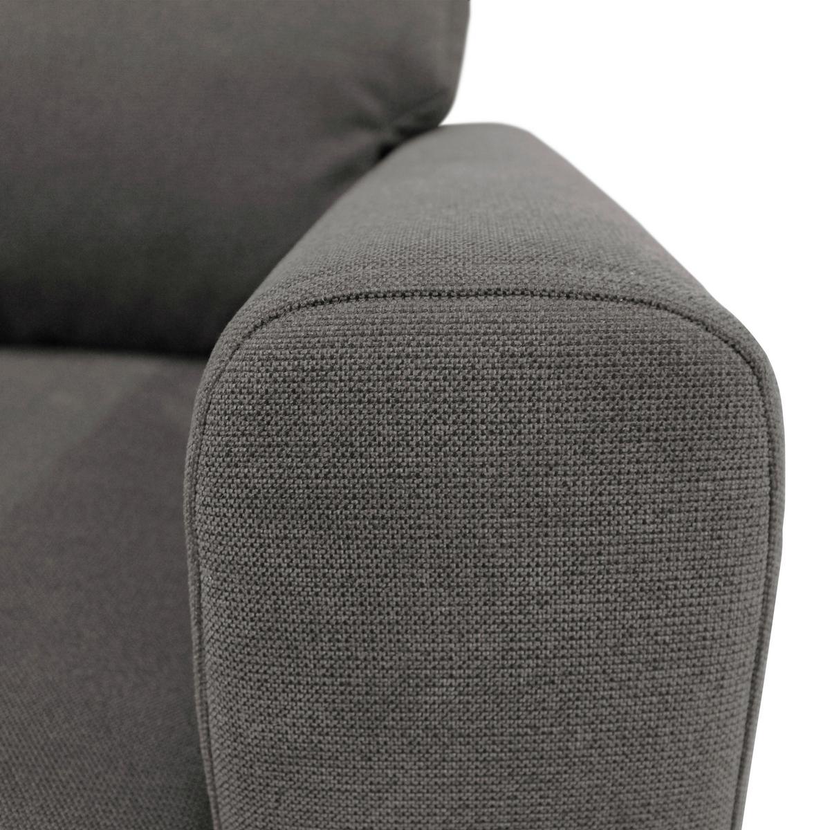 Ecksofa Prince Braun S: 163x240 Cm - Schwarz/Braun, Design, Textil (163/240cm) - MID.YOU