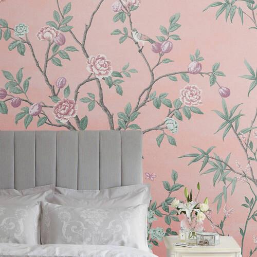 Fototapete Eglantine - Multicolor/Altrosa, Trend, Papier/Kunststoff (280/300cm)