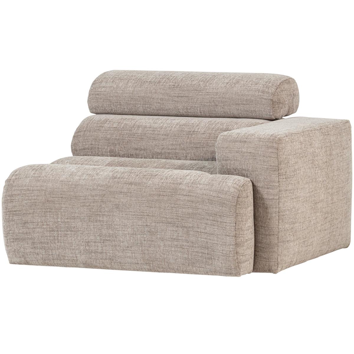 SOFAELEMENT Novi Naturfarben B: 113cm - Schwarz/Naturfarben, Design, Textil (113/86/109cm) - Livetastic