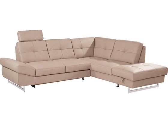 Wohnlandschaft in L-Form Rockstar 278x220 cm - Sandfarben/Chromfarben, MODERN, Leder (278/220cm) Wohnlandschaft in L-Form Rockstar 278x220 cm - Sandfarben/Chromfarben, MODERN, Leder (278/220cm)