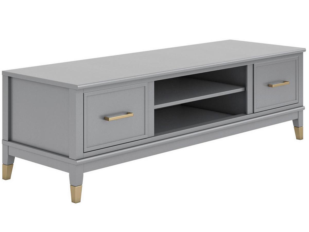 Lowboard Westerleigh Graphitfarben B: 152cm - Graphitfarben/Grau, Design, Holzwerkstoff/Metall (152/47/50cm) - MID.YOU