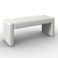 LAVICA ANDREA - biela, Modern, drevo/textil (123/50/45cm) - Bessagi Home