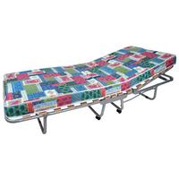 Klappbett mit Matratze + Rollen 80x190cm Luxor Alufarb. - Alufarben, MODERN, Metall (80/40/190cm)