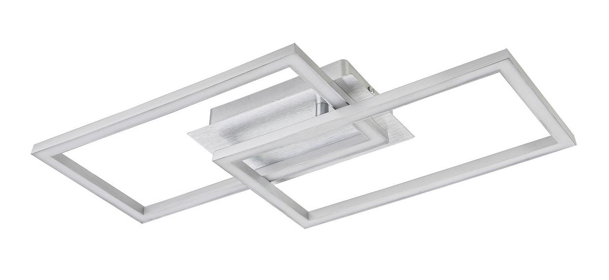 Led-deckenleuchte Tracy - Silberfarben/Alufarben, MODERN, Kunststoff/Metall (50/29,2/6cm) - Luca Bessoni