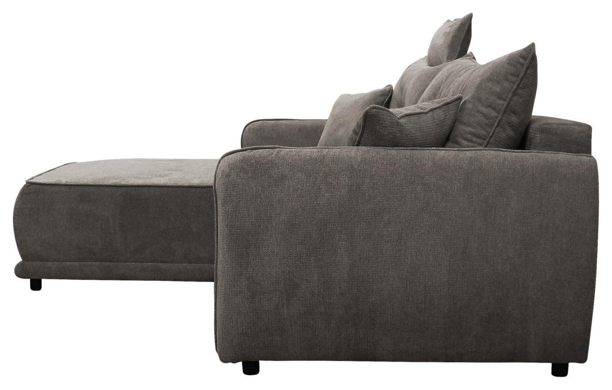 Ecksofa Fresh Dunkelgrau 195x264 cm - Dunkelgrau/Beige, Design, Textil (195/264cm) - MID.YOU