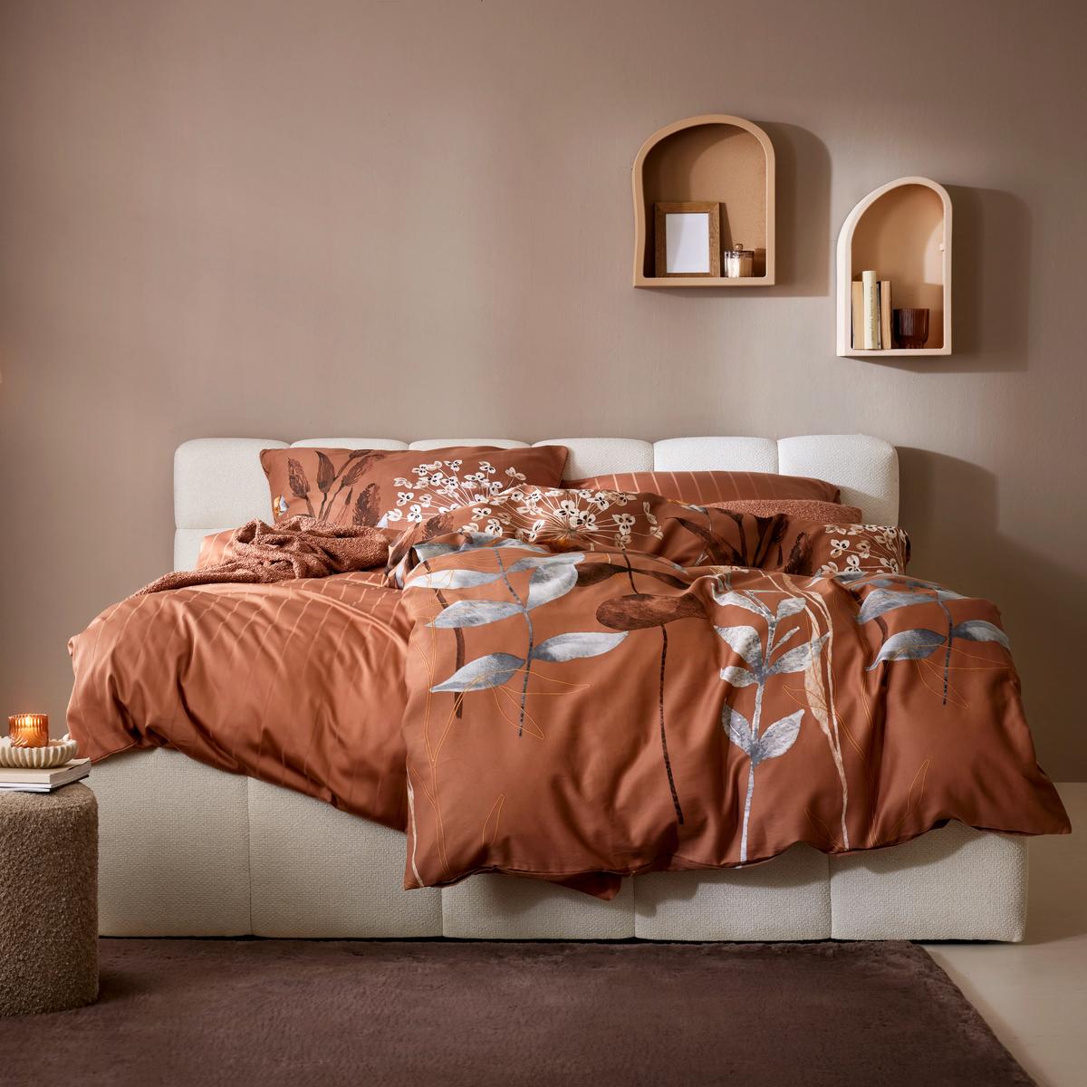 POSTEĽNÁ BIELIZEŇ Leavi, ca. 70x90/140x200 cm - mokka, Modern, textil (140/200cm) - Mömax