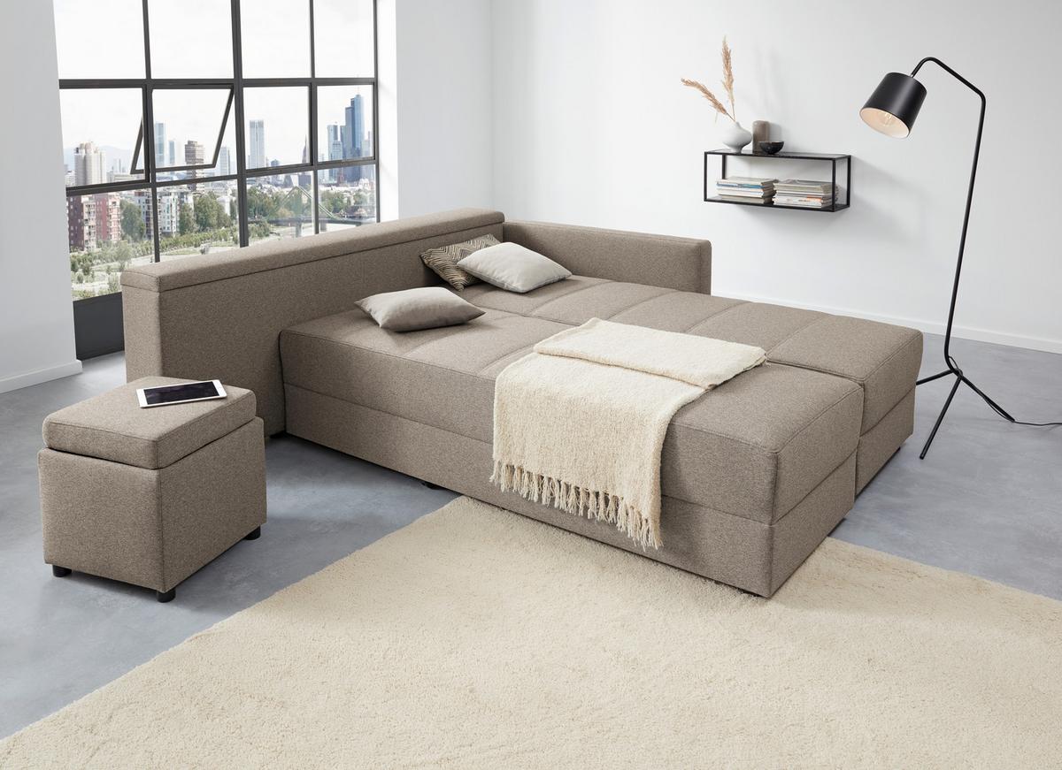 Ecksofa Looks Iii - Hellgrau/Schwarz, Design, Textil (229/287cm) - LOOKS by W.Joop