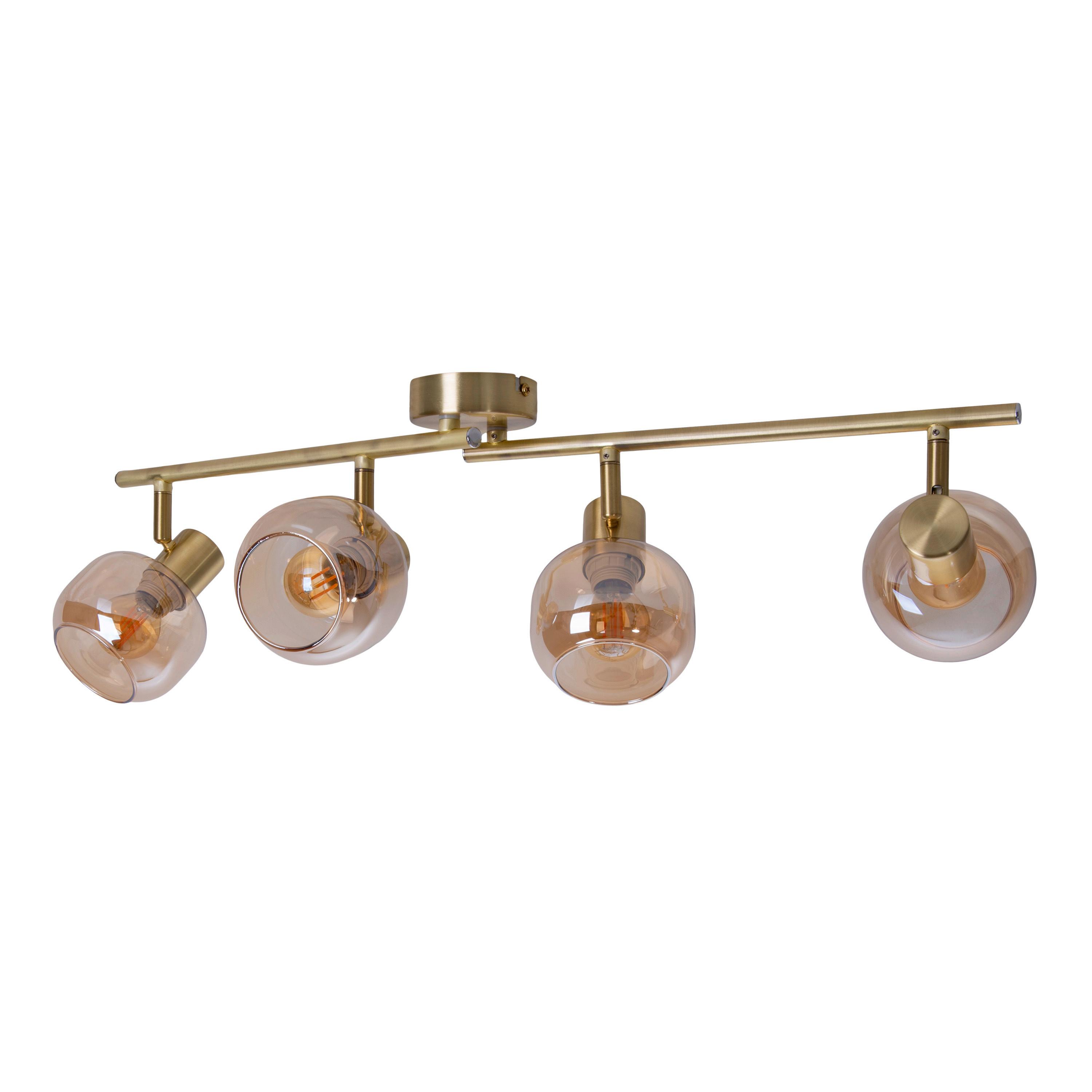 Deckenleuchte Libby - Messingfarben, Design, Glas/Metall (80/80/20cm) - Näve