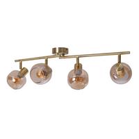 Deckenleuchte Libby - Messingfarben, Design, Glas/Metall (80/80/20cm) - Näve