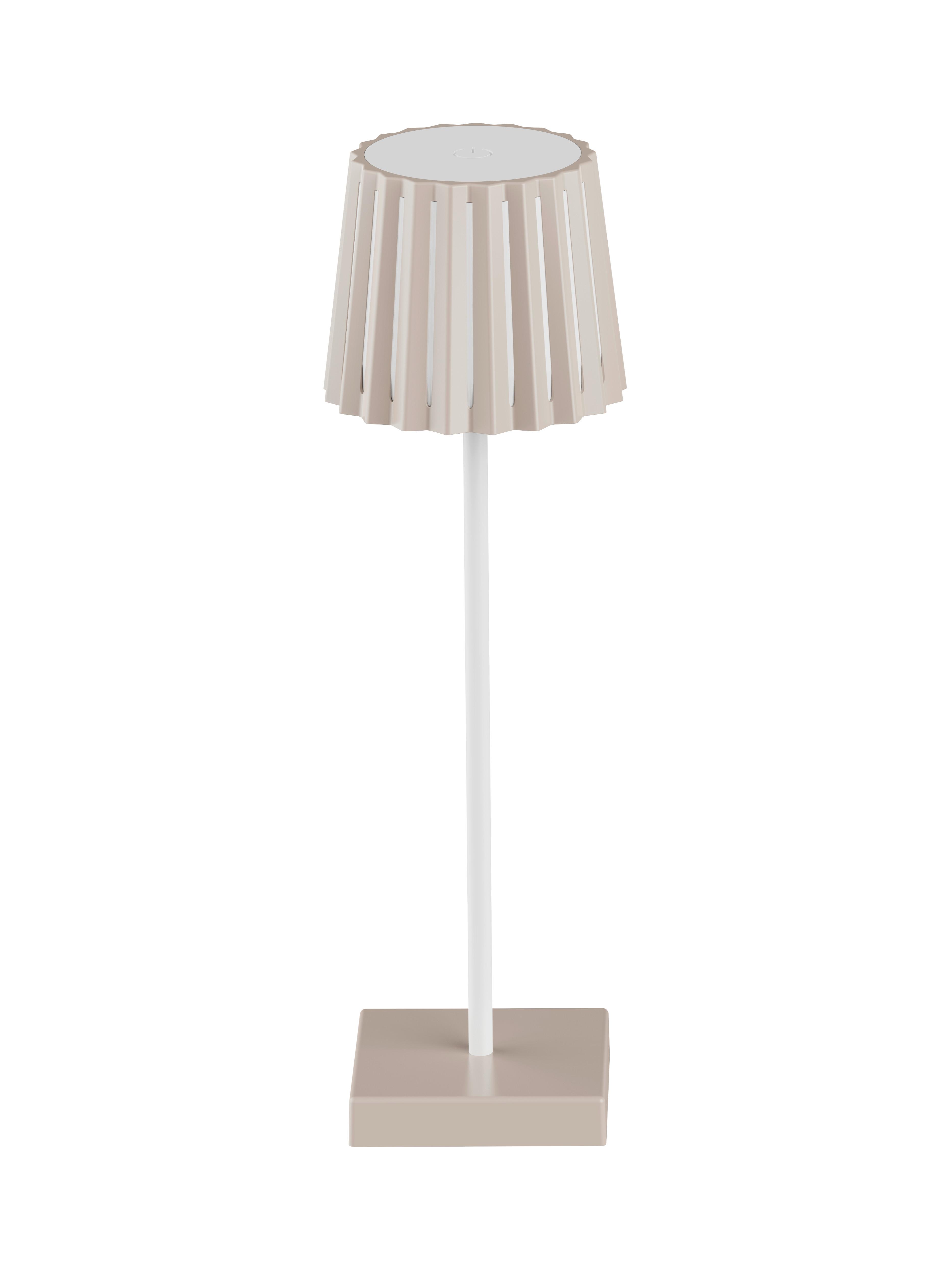 STOLNÍ LAMPA NA BATERIE PLISI - bílá/cappuccino, Moderní, kov/plast (10/28cm) - Mömax