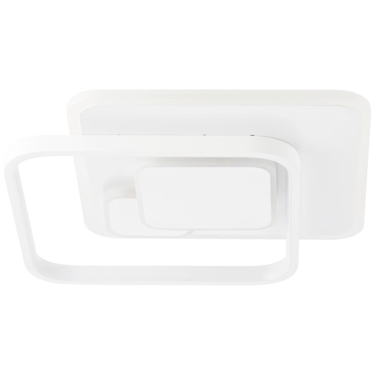 Deckenleuchte Geron L: 31 Cm Rechteckig 1-Flammig - Weiß, Design, Kunststoff/Metall (6/31/31cm) - Brilliant