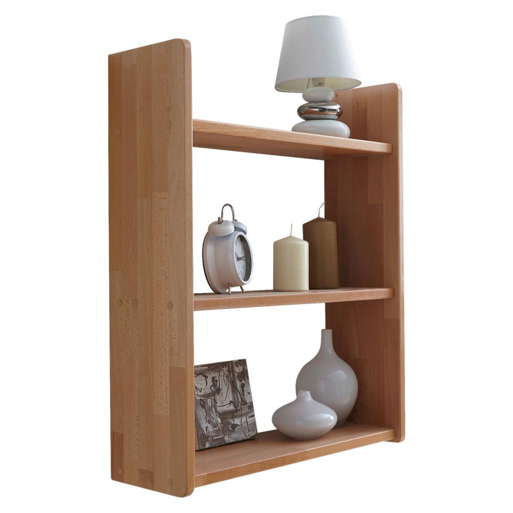 Hängeregal Simone B: 60 cm Buche Echtholz massiv 2 Fächer