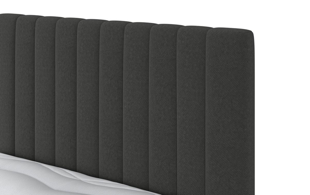 Boxbett Mit Topper & Bettkasten 90x200 Cm Beetle - Chromfarben/Grau, Holzwerkstoff/Textil (90/200cm) - MID.YOU