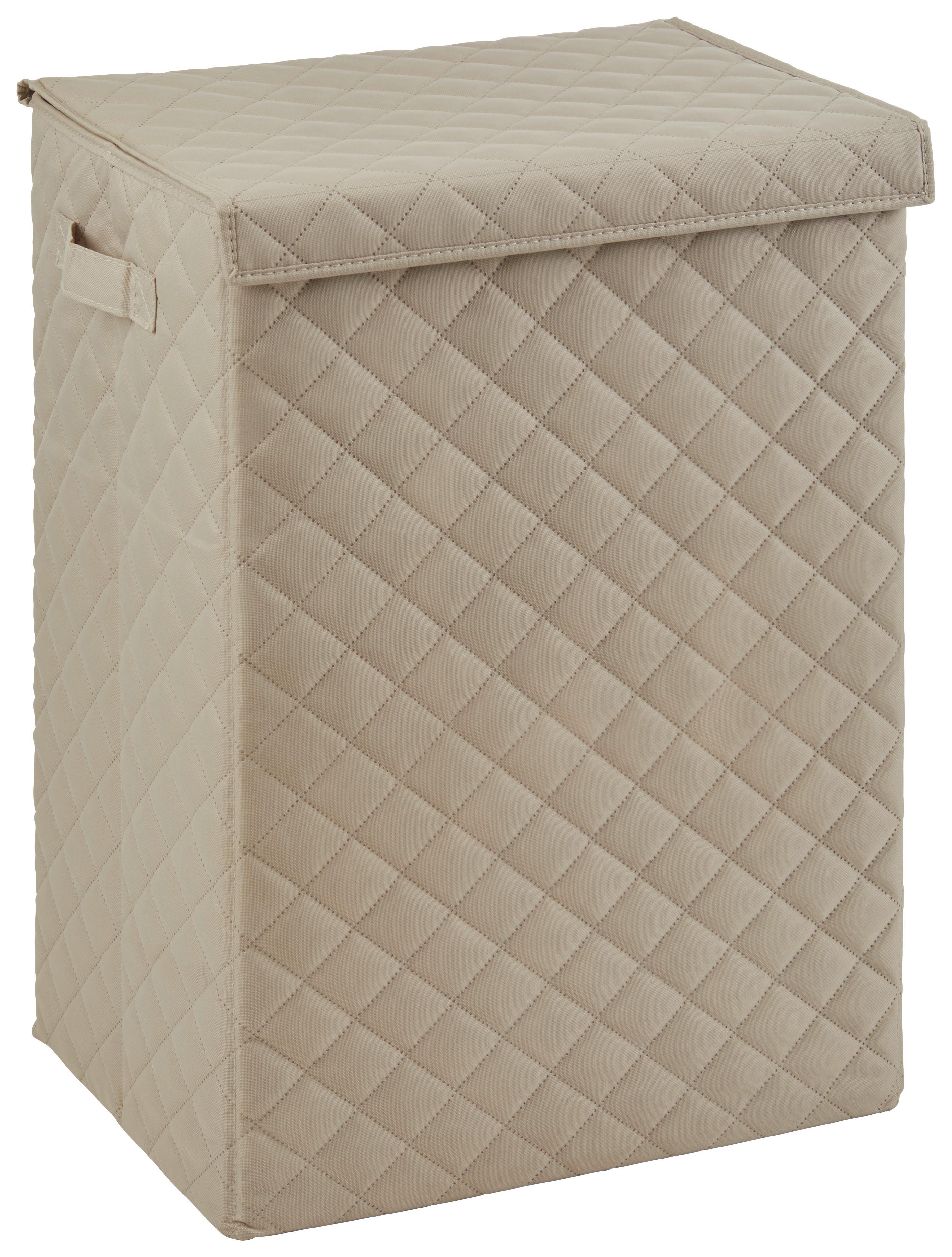 Ruháskosár Samanta - bézs, Basics, textil (40/30/60cm) - Luca Bessoni