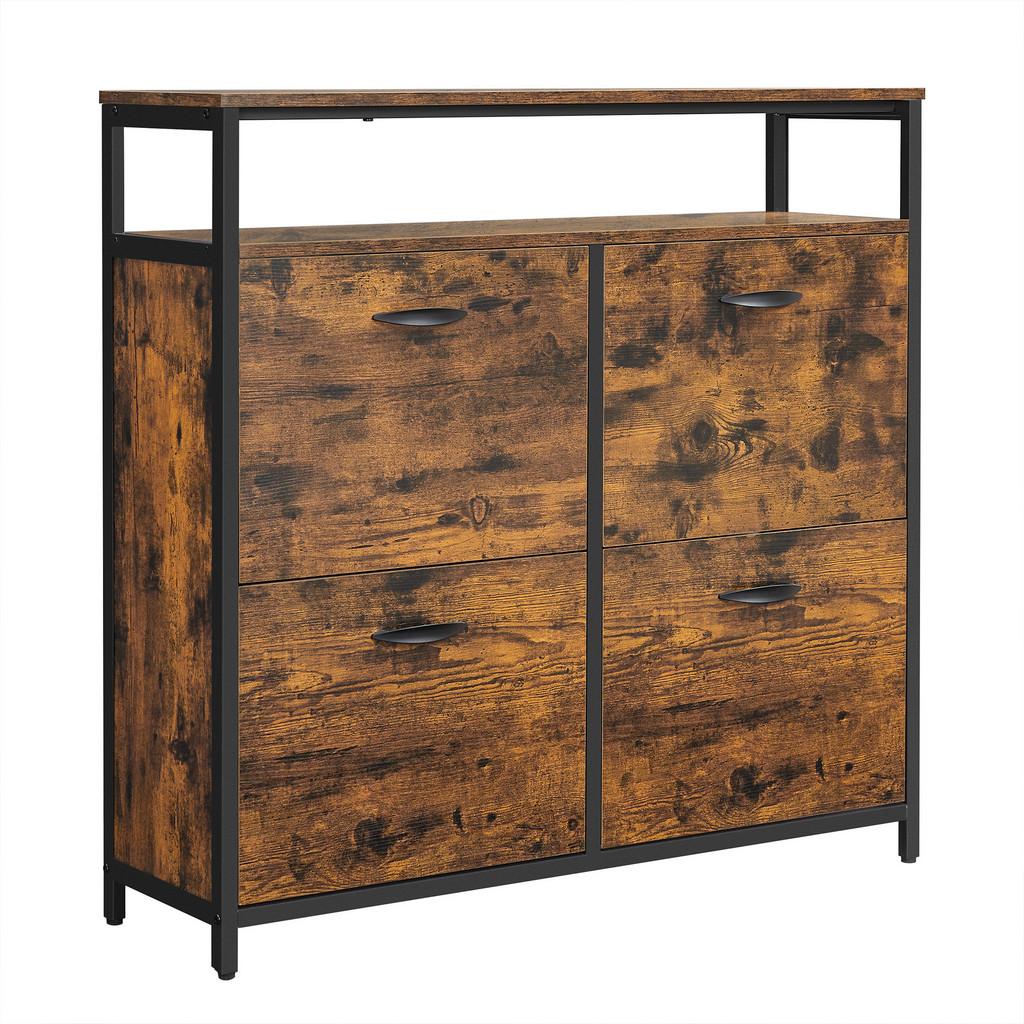 Schuhkipper Schwarz, Dunkelbraun B: 98,3cm