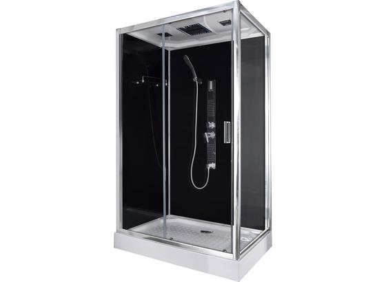 Duschkabine Design 3 - Chromfarben/Schwarz, MODERN, Glas/Metall (120/80/210cm) Duschkabine Design 3 - Chromfarben/Schwarz, MODERN, Glas/Metall (120/80/210cm)