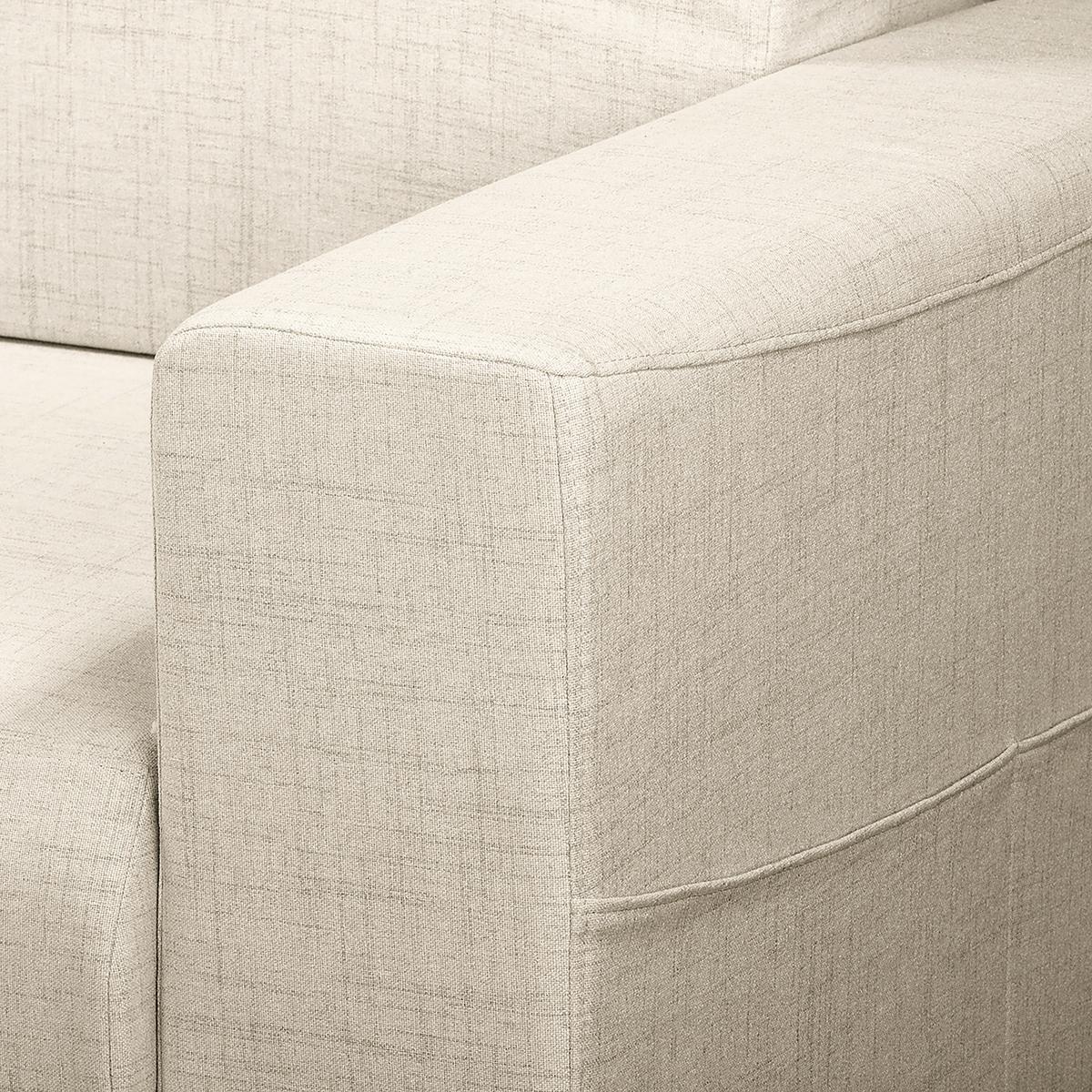 Ecksofa Bella Hellgrau S: 257x174 cm - Wengefarben/Hellgrau, Design, Textil (257/174cm) - Livetastic