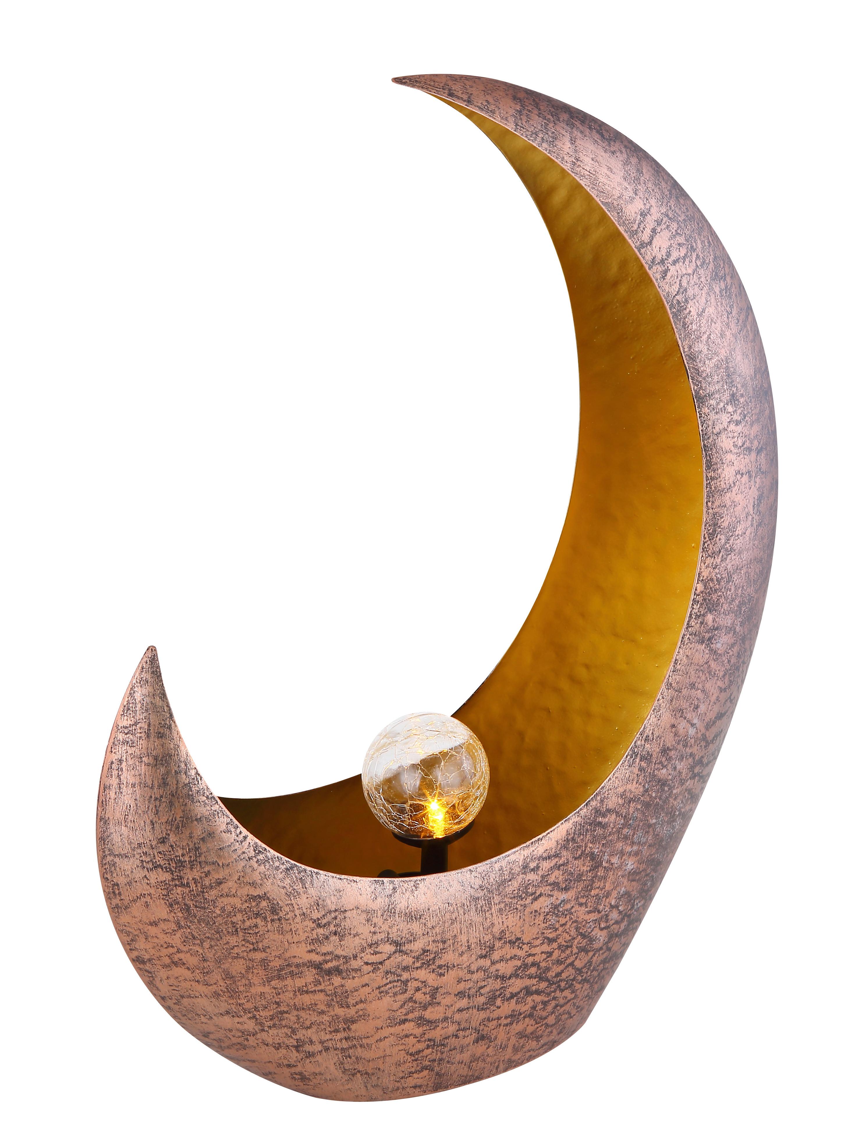 Solarleuchte 36520 - Klar/Messingfarben, Design, Glas/Metall (37,5/13,5/45cm) - Globo