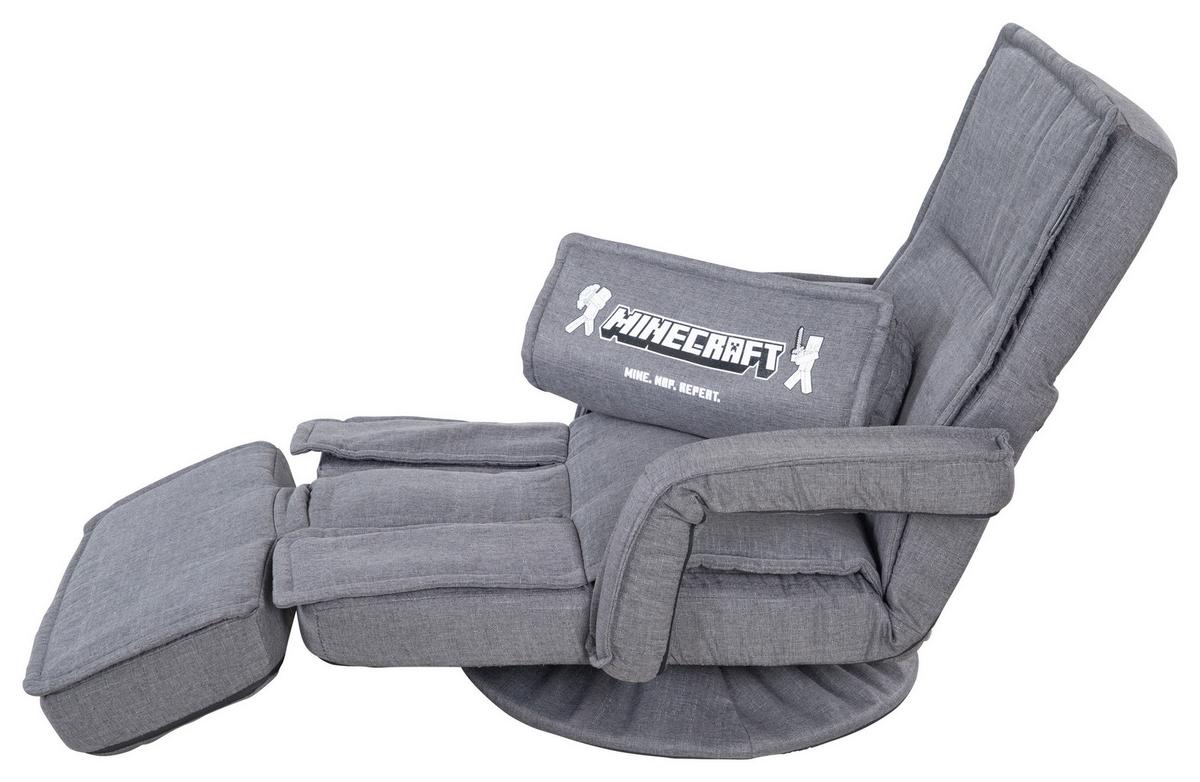 Polstersessel Mit Armlehnen Minecraft Stoffbezug Grau - Grau, MODERN, Textil/Metall (62/80/60cm) - Minecraft