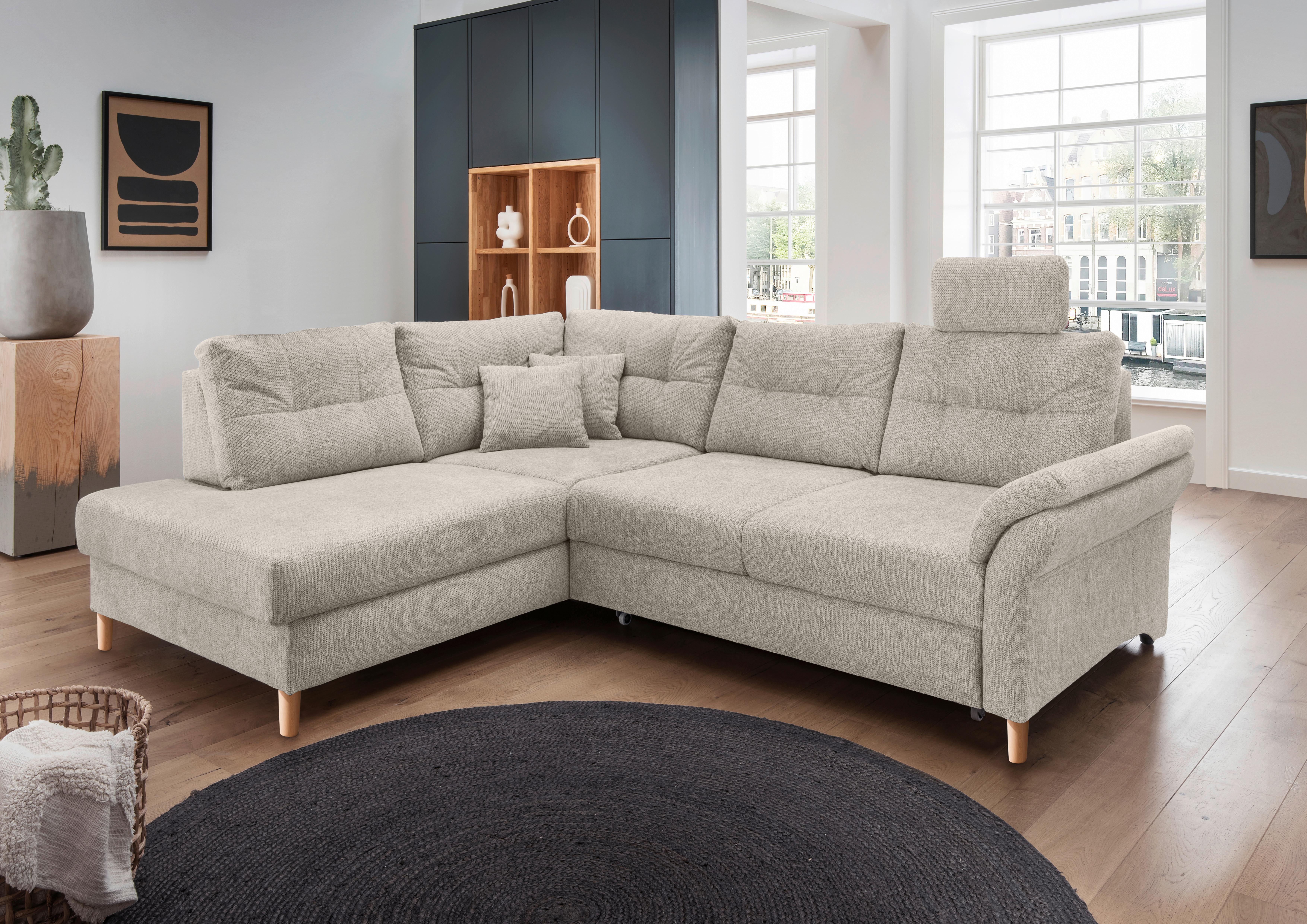 Ecksofa Brizzini, Beige S: 206x264 Cm - Beige/Naturfarben, MODERN, Textil (206/264cm) - Livetastic